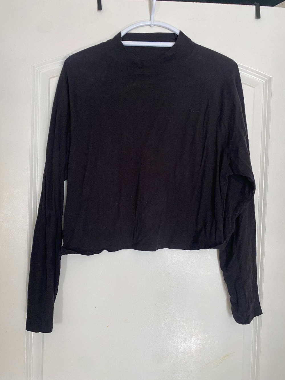 We the free black oversized crop top size xs
